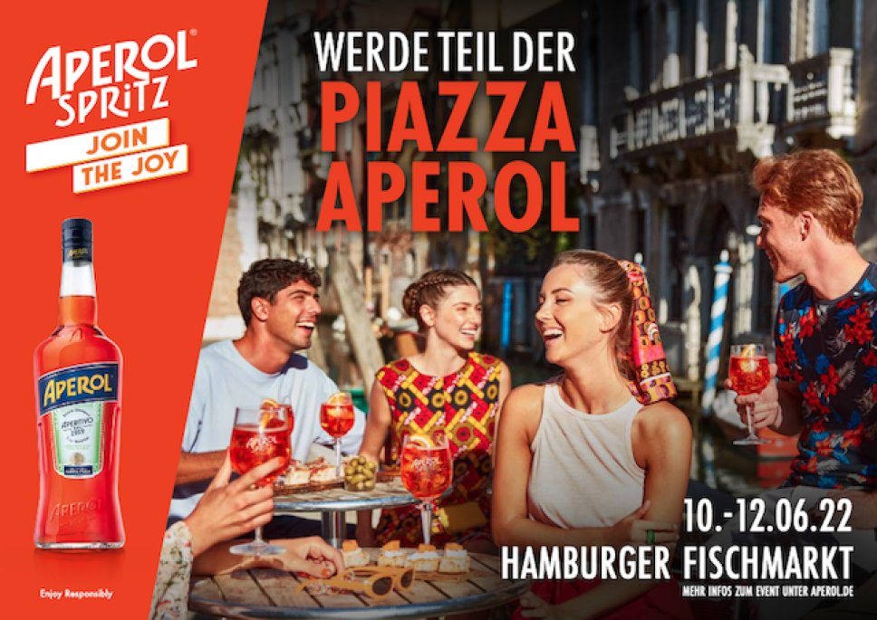 Italienisches Piazza Feeling an der Hamburger Waterkant – mit Aperol Spritz!