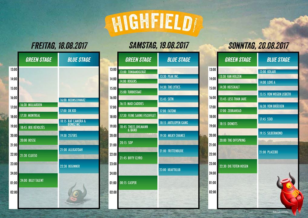 Highfield - Timetable